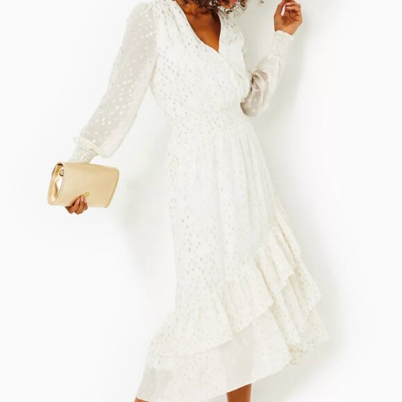 FREE GIFT with Purchase NWT White Lilly Pulitzer Midi Dress $328.00 - Picture 5 of 8